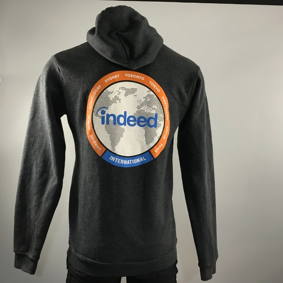 Int'l Indeed fleece full zipper hoodie front pouch unisex - Picture 3 of 8